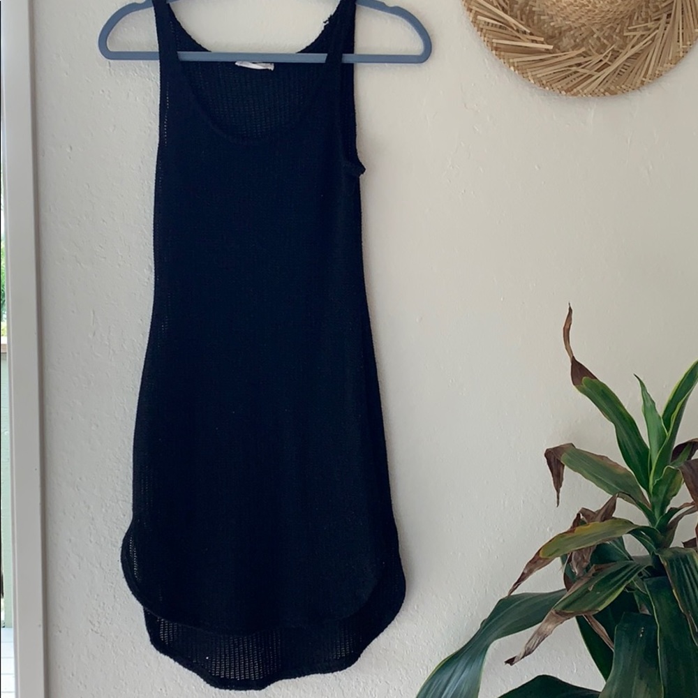 Black knit dress